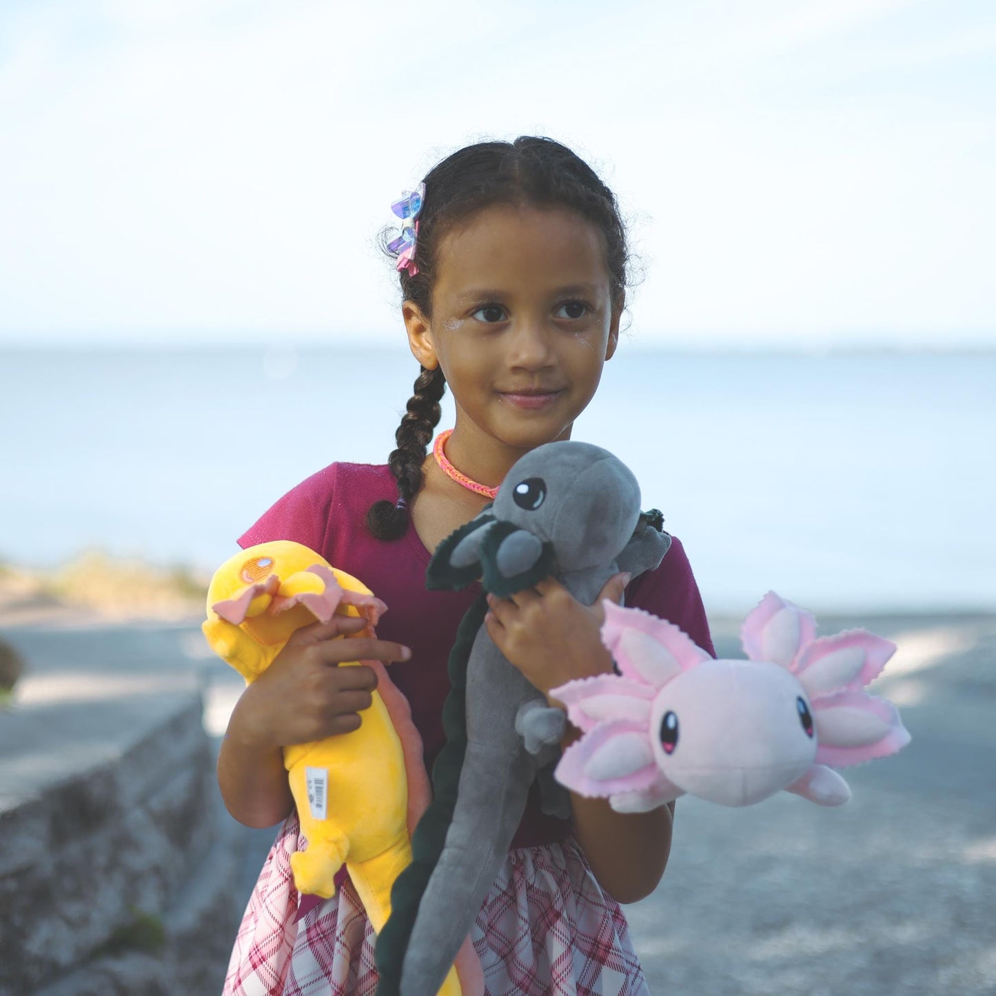 Gray Mini Realistic Axolotl Plush