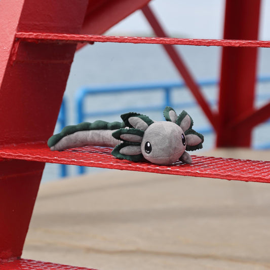 Gray Mini Realistic Axolotl Plush